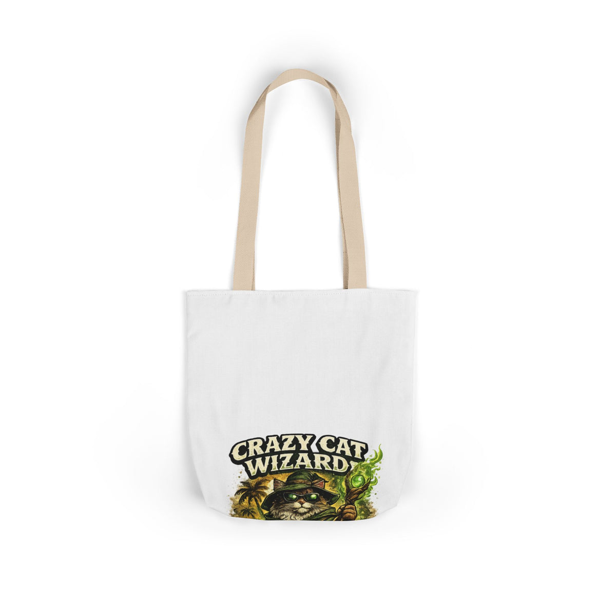 Crazy Cat Wizard Funny Fantasy Magic Tote Bag