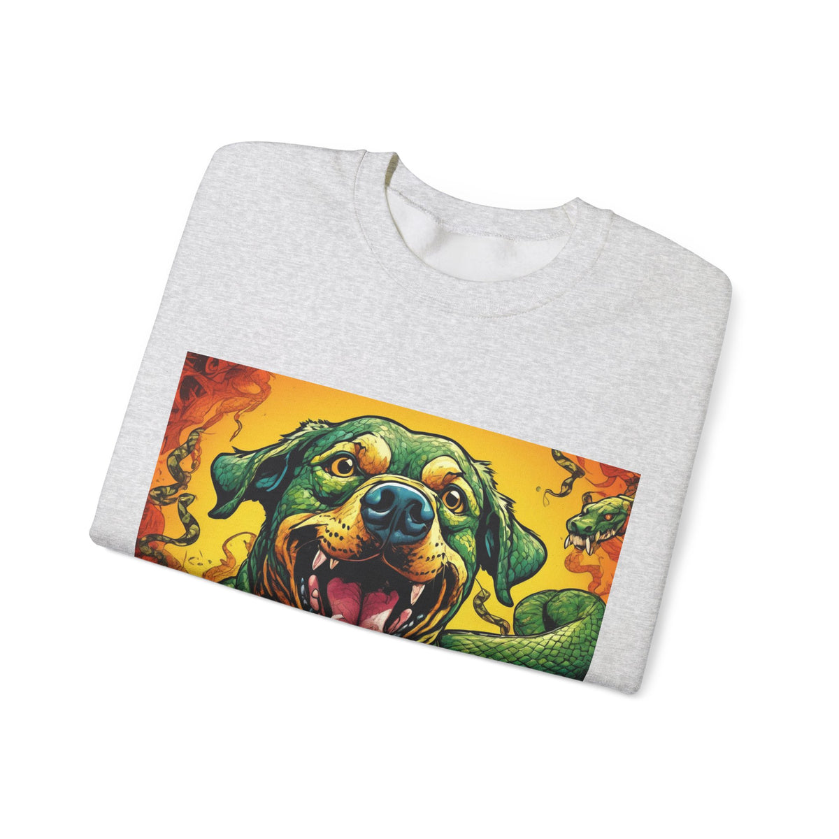 Surreal Serpent Hound Dark Fantasy Art Sweatshirt
