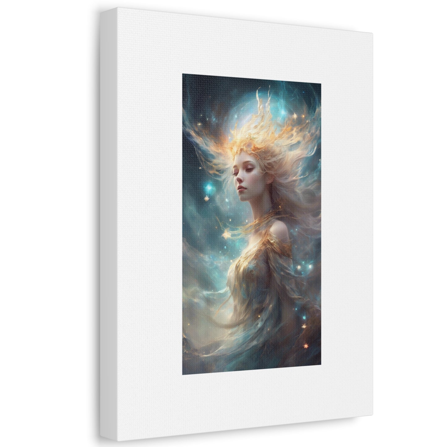 Solar Celestial Spirit Fantasy Portrait Canvas