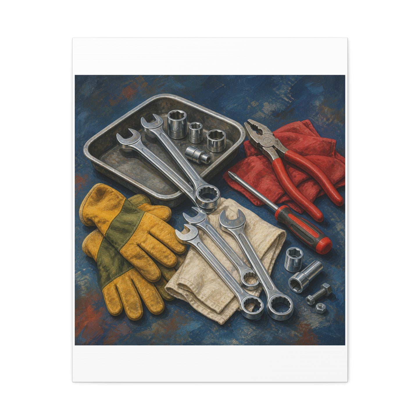 Classic Mechanic Hand Tools Art Canvas Art