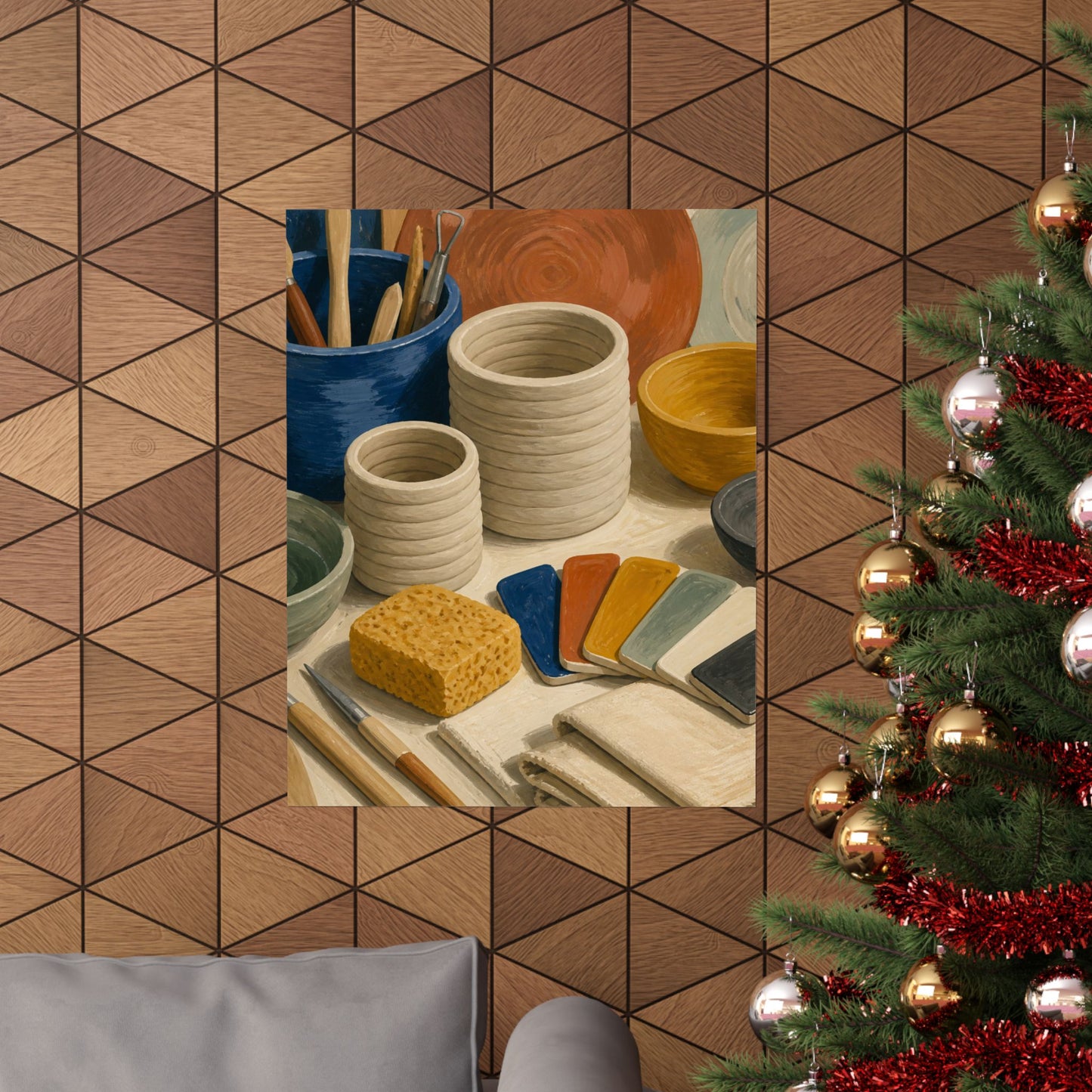 Handbuilt Ceramics Studio Art Poster