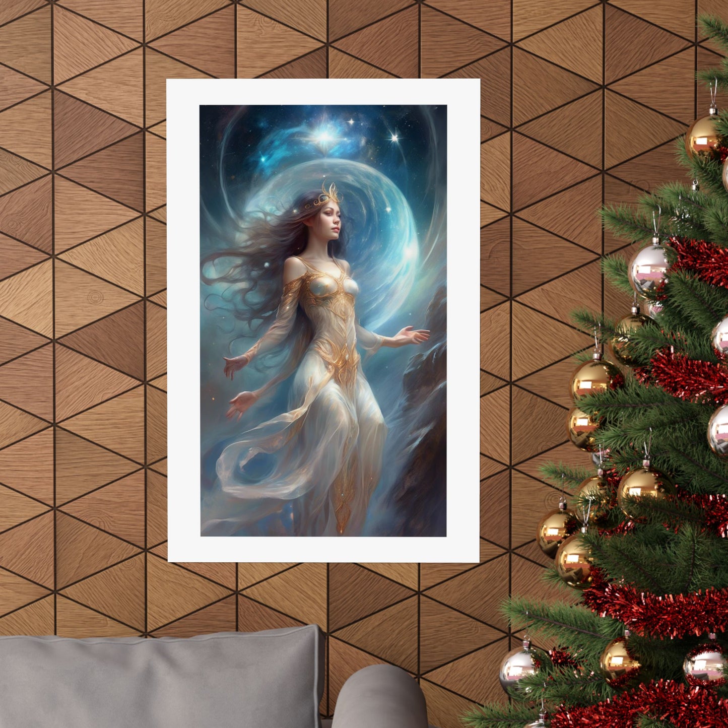 Lunar Celestial Queen Fantasy Portrait Poster