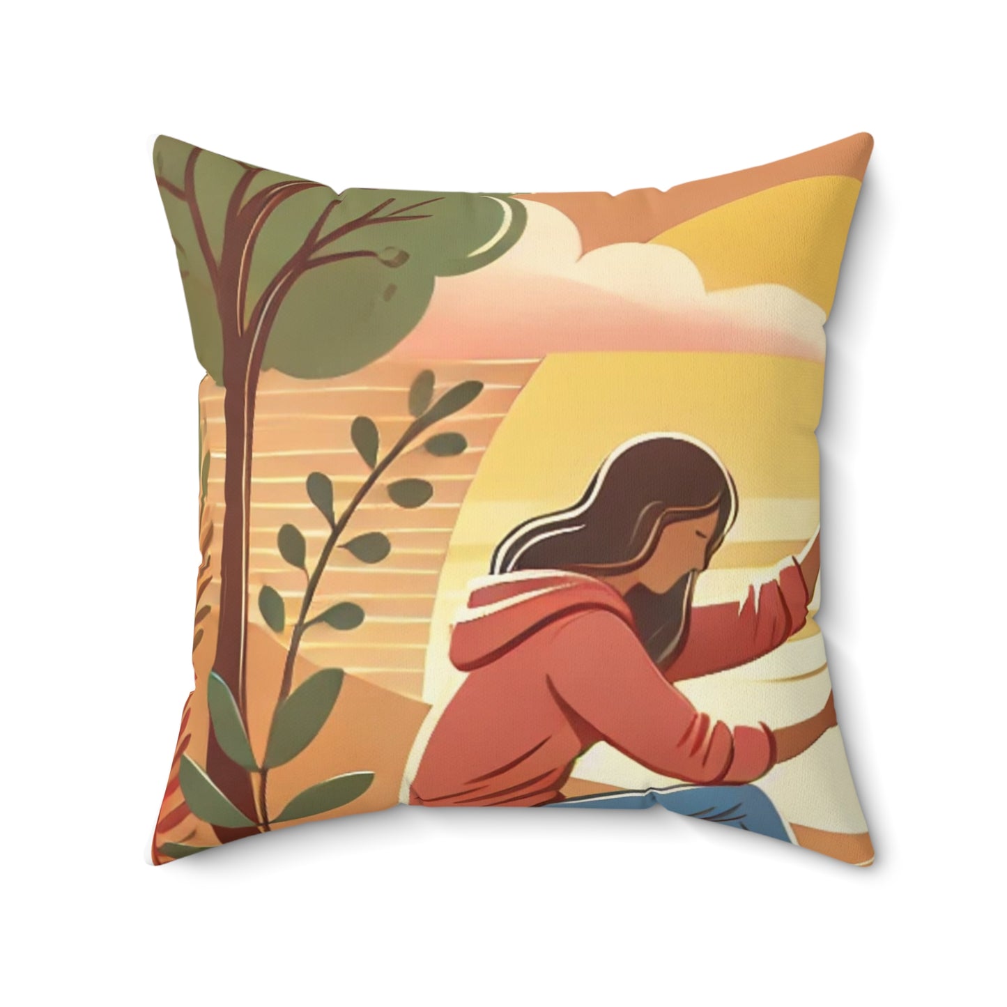 Helping Hands Sunset Garden Decorative Pillow