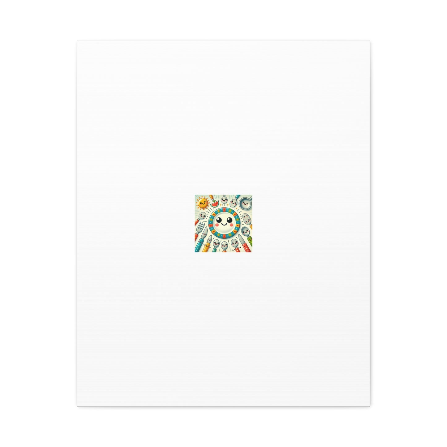 Happy Little Kitchen Club Kawaii Food Canvas Kitchen Wall Art Decor Gift