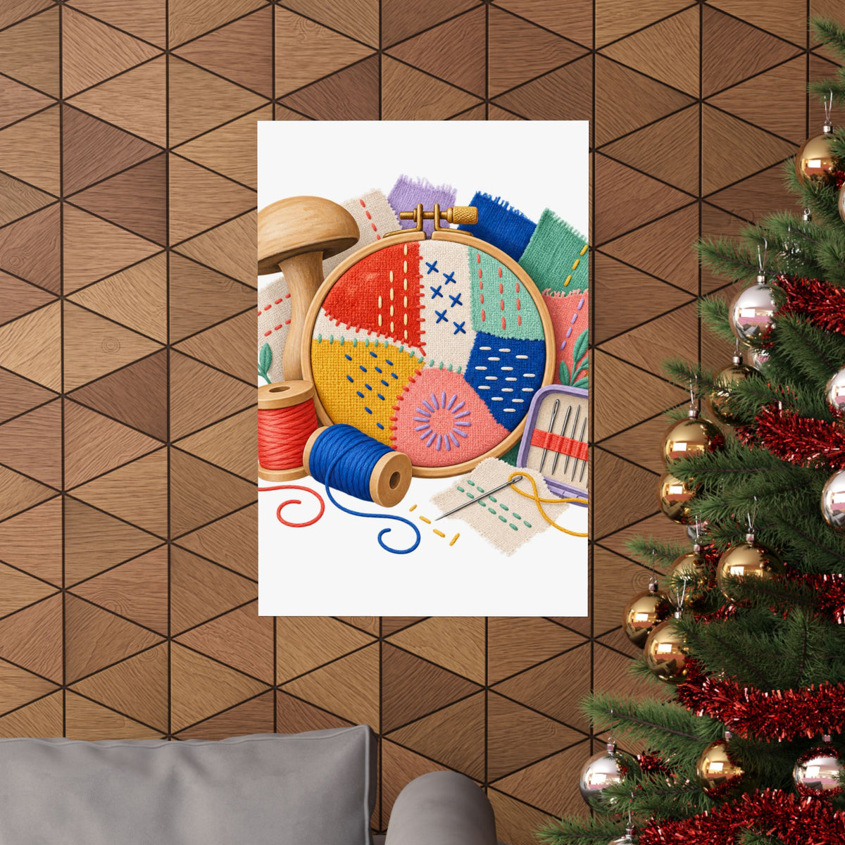 Colorful Visible Mending Workshop Poster