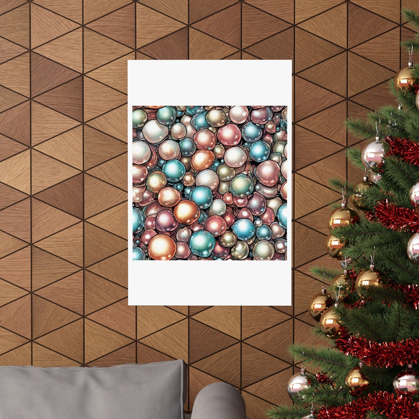 Rainbow Pearl Marble Abstract Gift Art Poster
