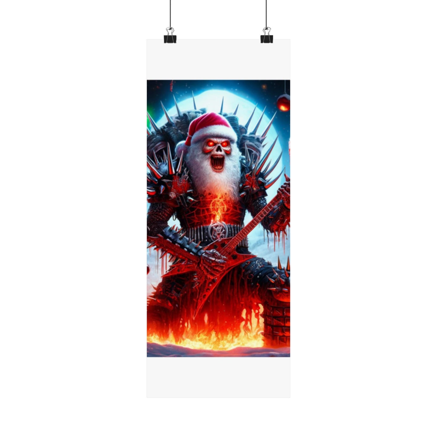 Heavy Metal Santa Holiday Concert Music Room Poster