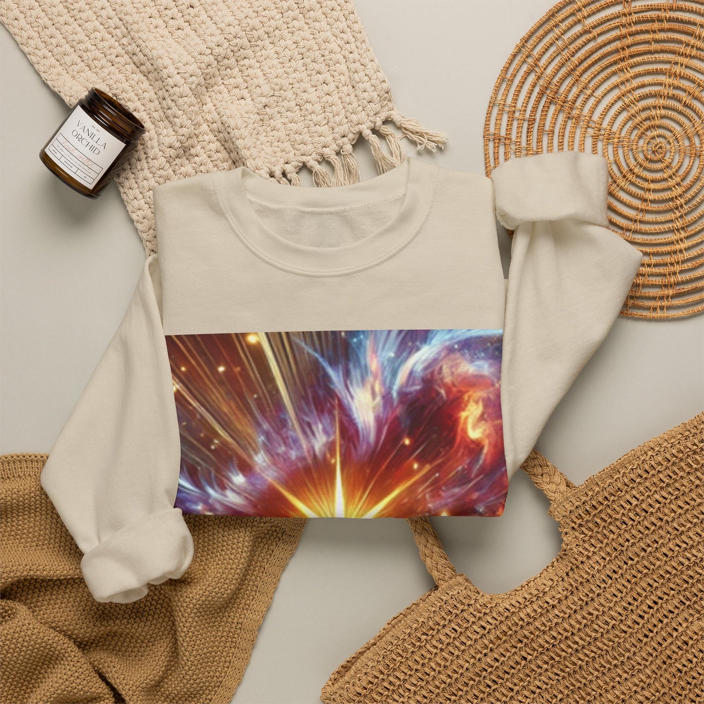 Cosmic Starburst Energy Abstract Space Crew Sweatshirt Gift