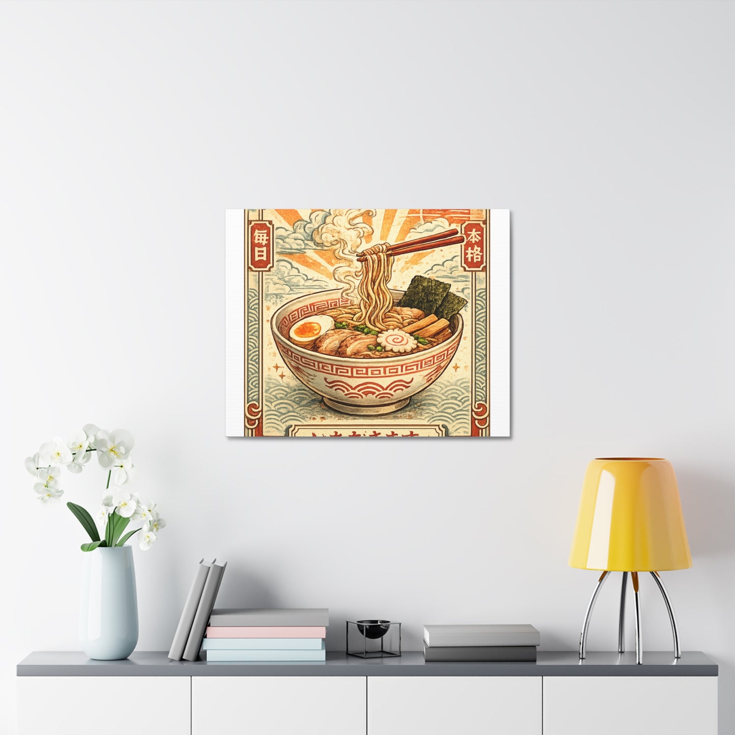 Vintage Ramen Bowl Japanese Food Canvas Art