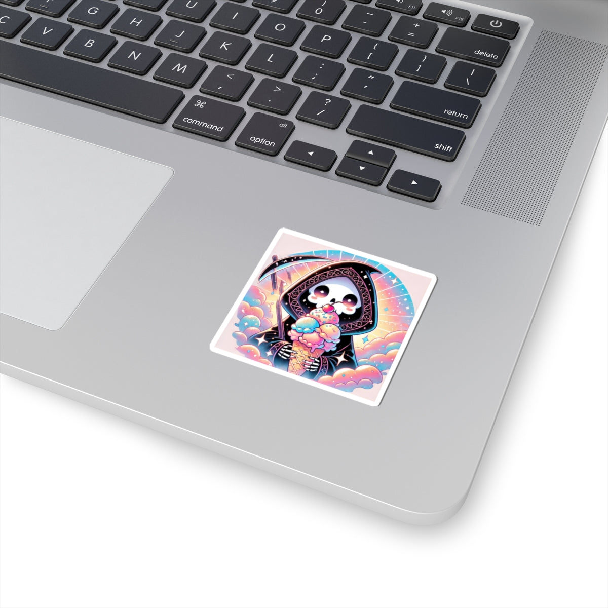 Pastel Grim Reaper Ice Cream Cute Gothic Art Sticker