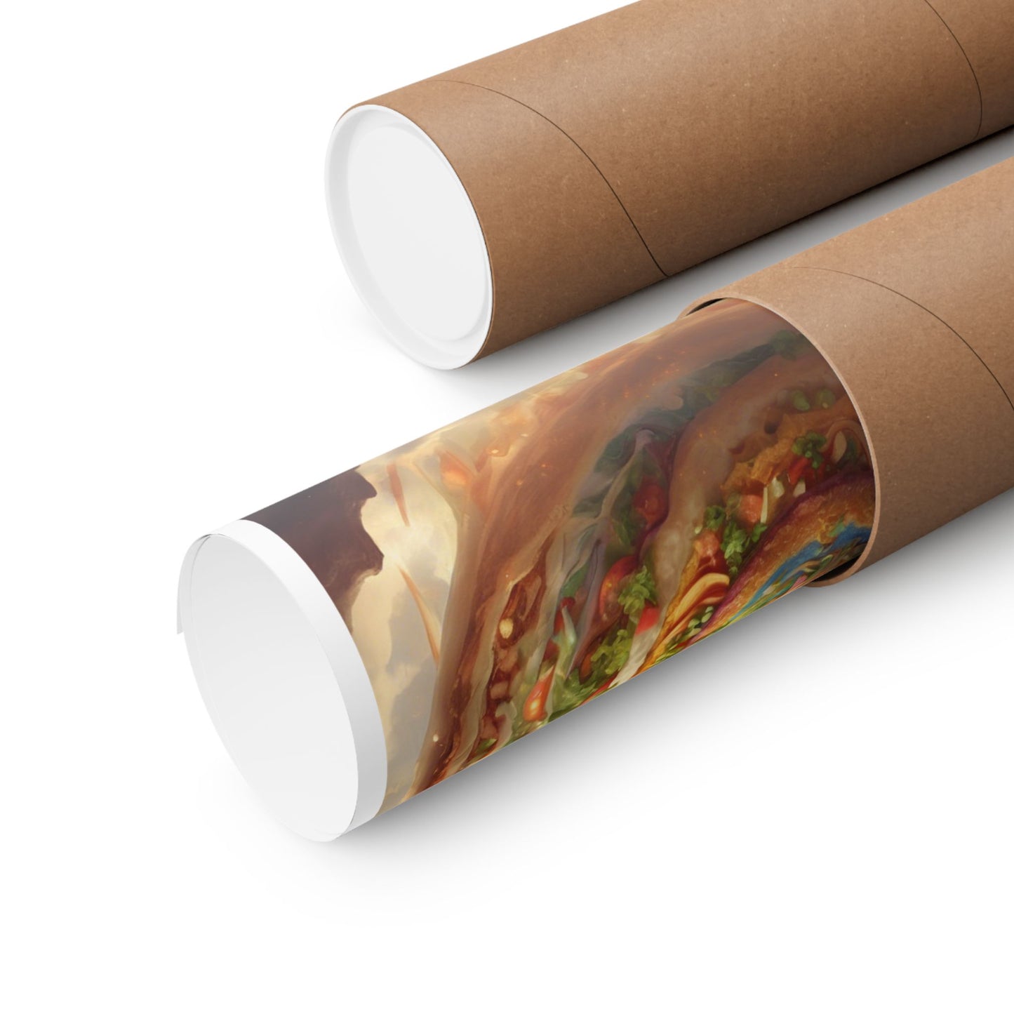 Cosmic Taco Portal Surreal Food Fantasy Art Poster