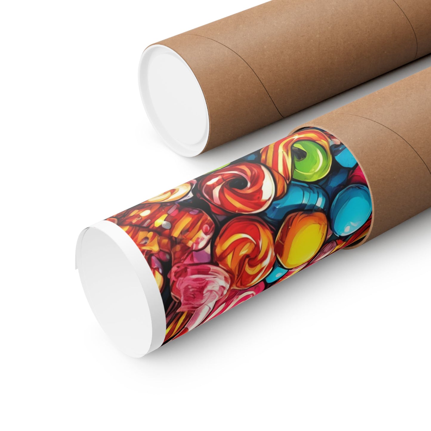 Colorful Candy and Lollipop Pattern Poster