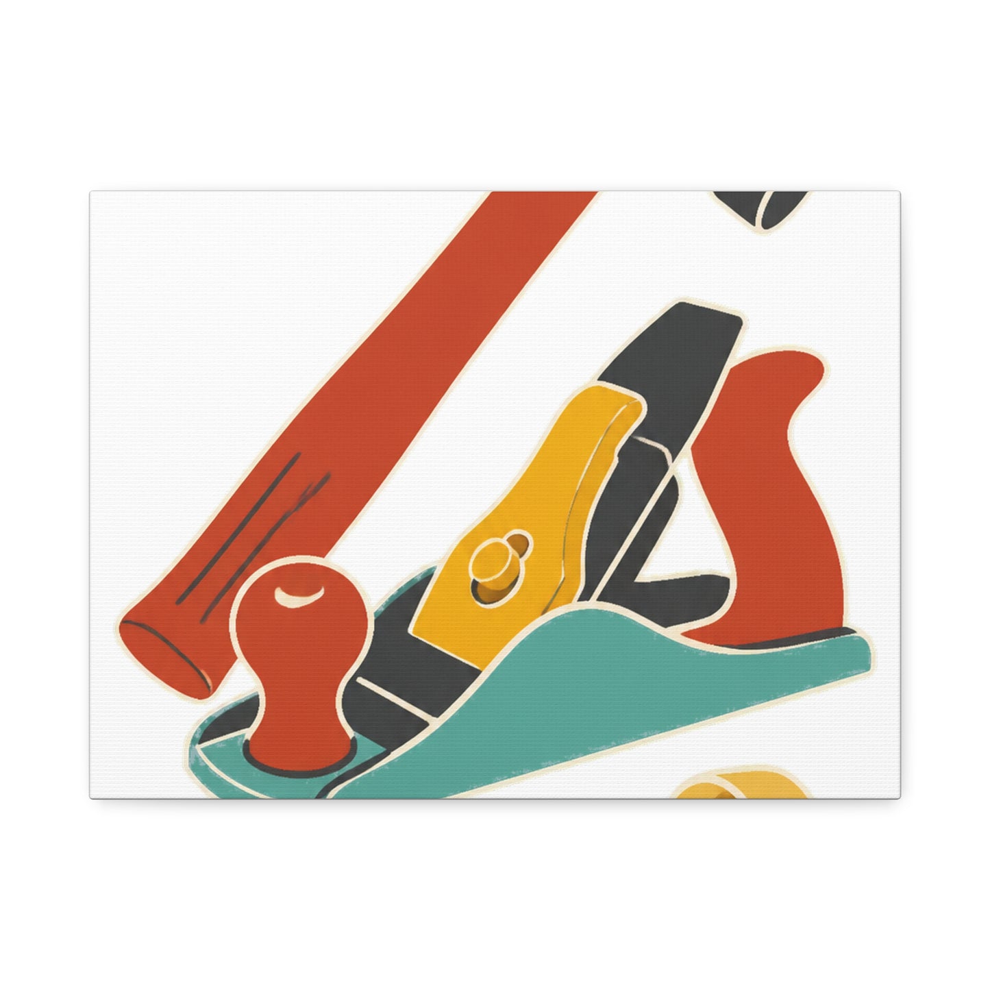 Carpenter Hammer Hand Plane Woodworking Canvas Art