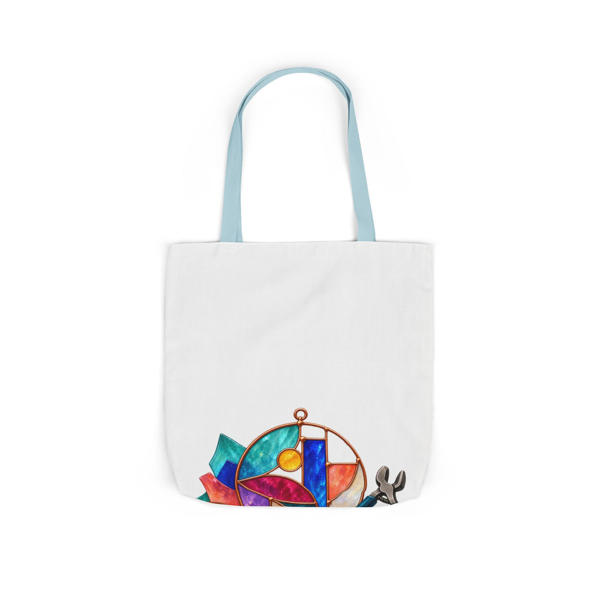 Abstract Stained Glass Suncatcher Workshop Tote Bag