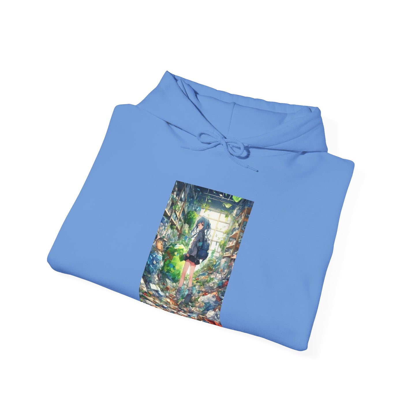 Green Recycling Alley Anime Girl Eco Graphic Hoodie
