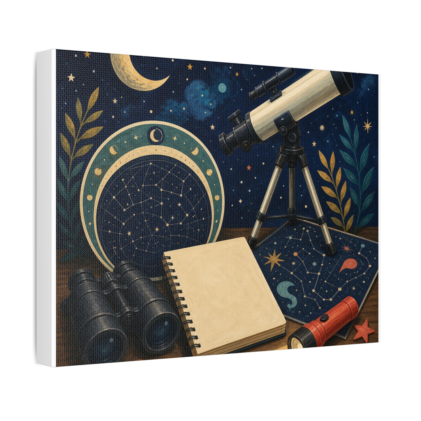 Classic Stargazing Astronomy Hobby Canvas Art