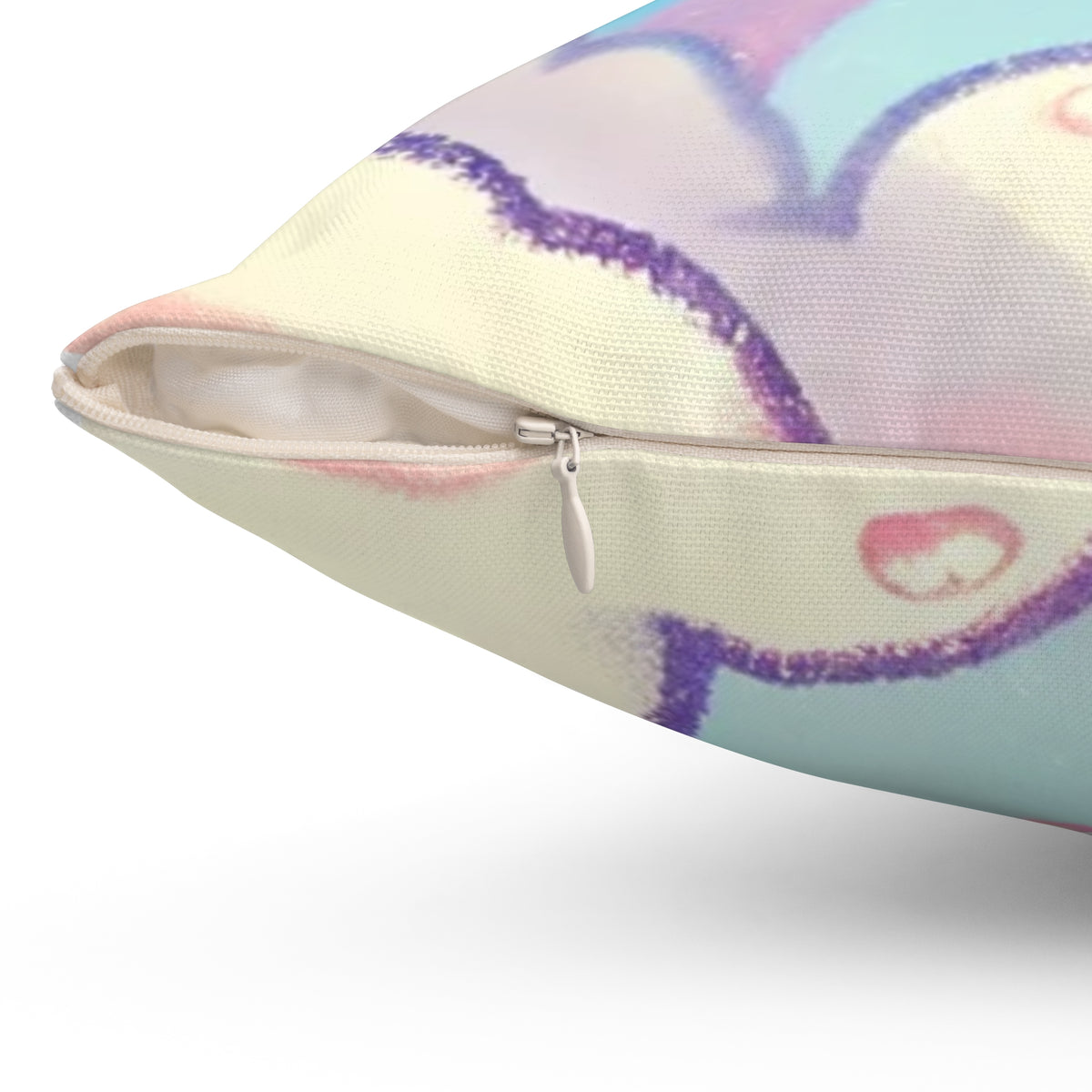 Kawaii Rainbow Whale Pastel Cloud Decorative Pillow