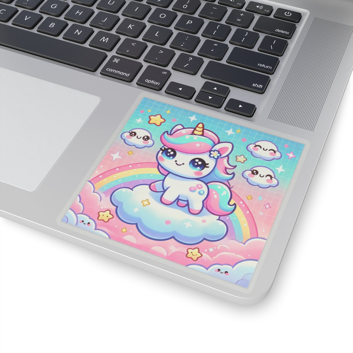 Pastel Rainbow Unicorn Cloud Kawaii Sticker
