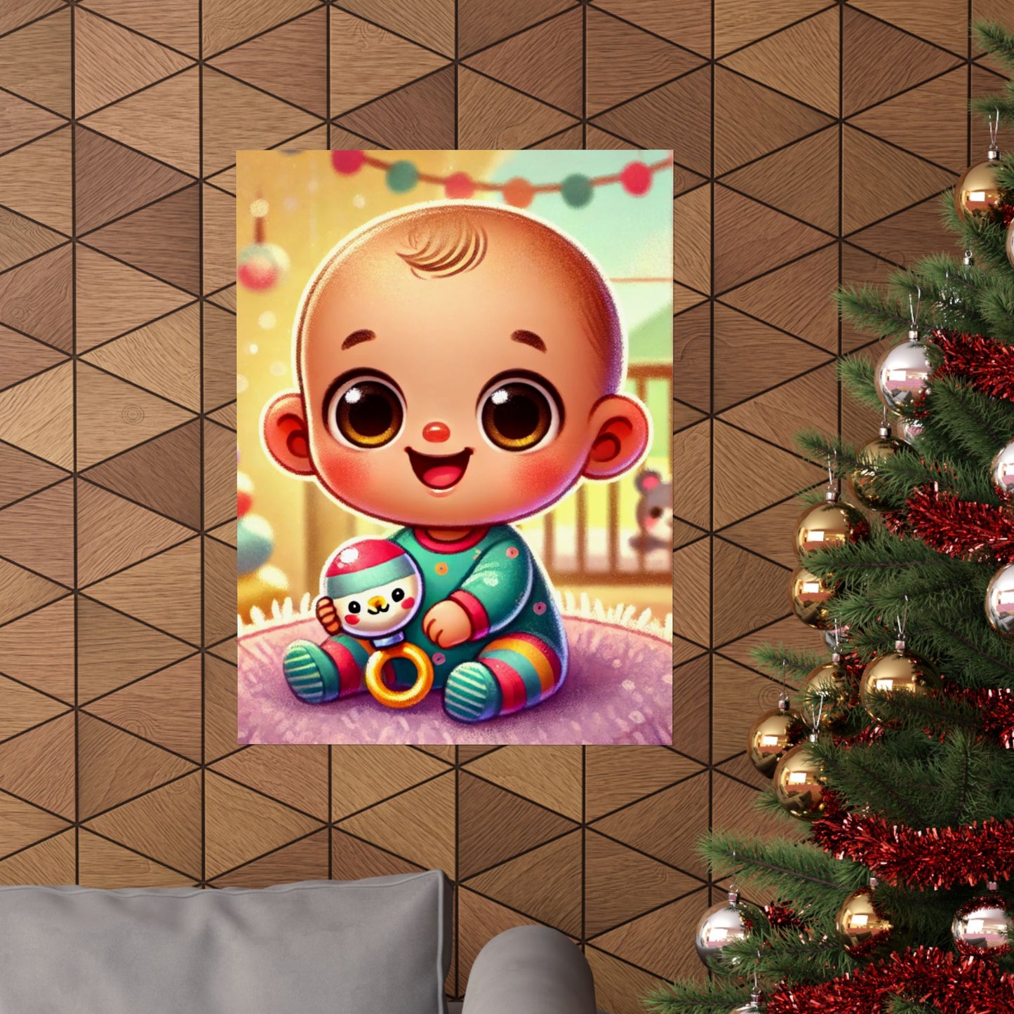 Cheerful Baby Nursery Playroom Art Poster