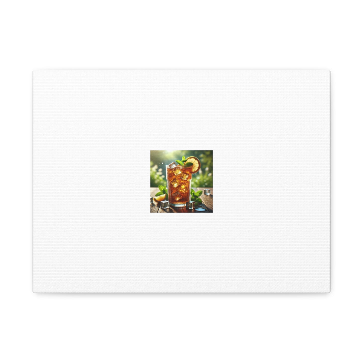 Sunlit Iced Tea Lemon Mint Kitchen Drink Canvas Wall Art
