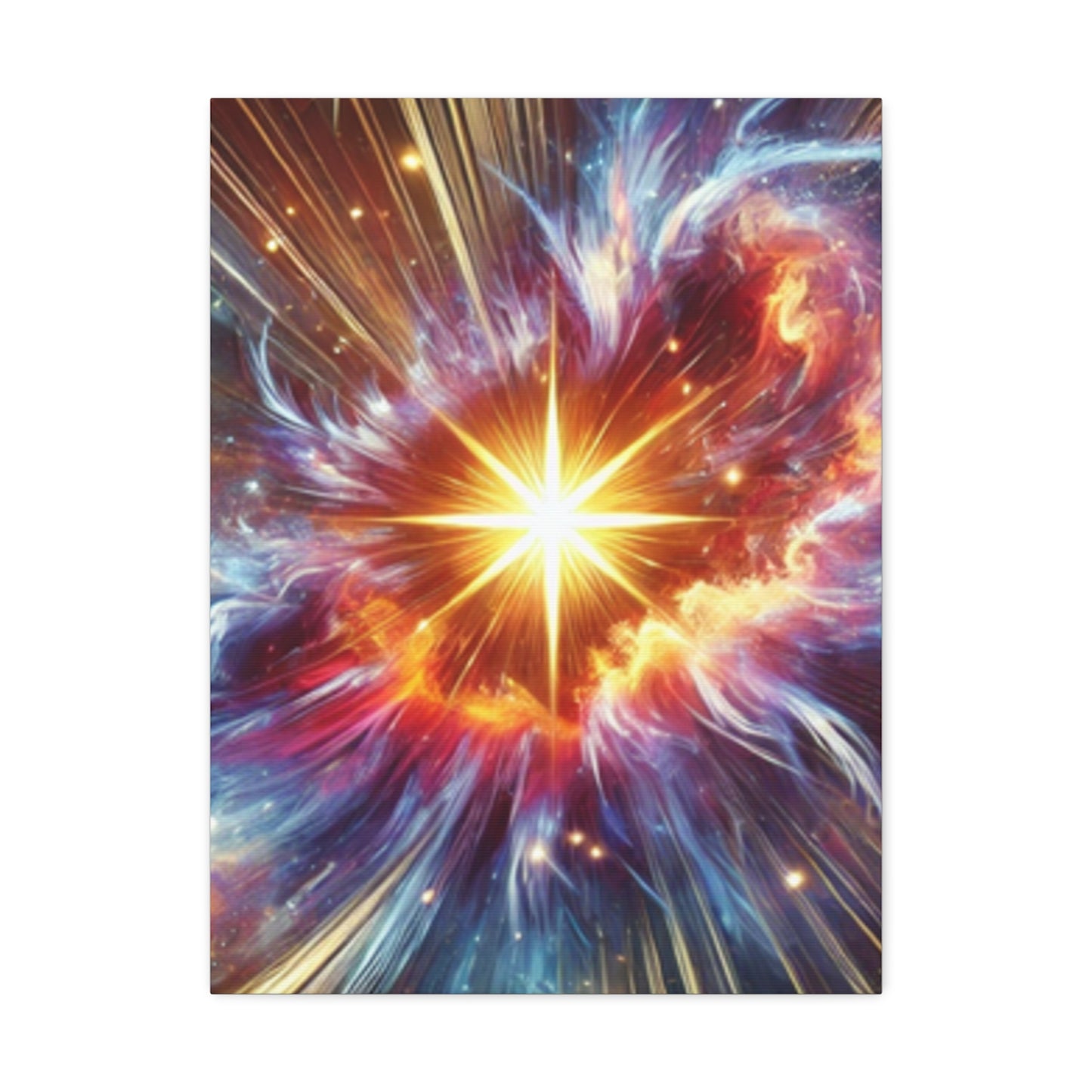 Cosmic Starburst Energy Abstract Space Canvas Wall Art Gift