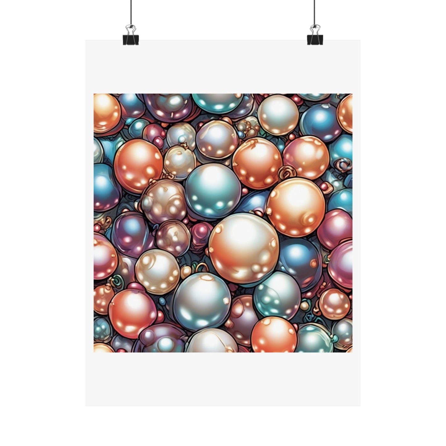 Glossy Orb Marble Abstract Gift Art Poster