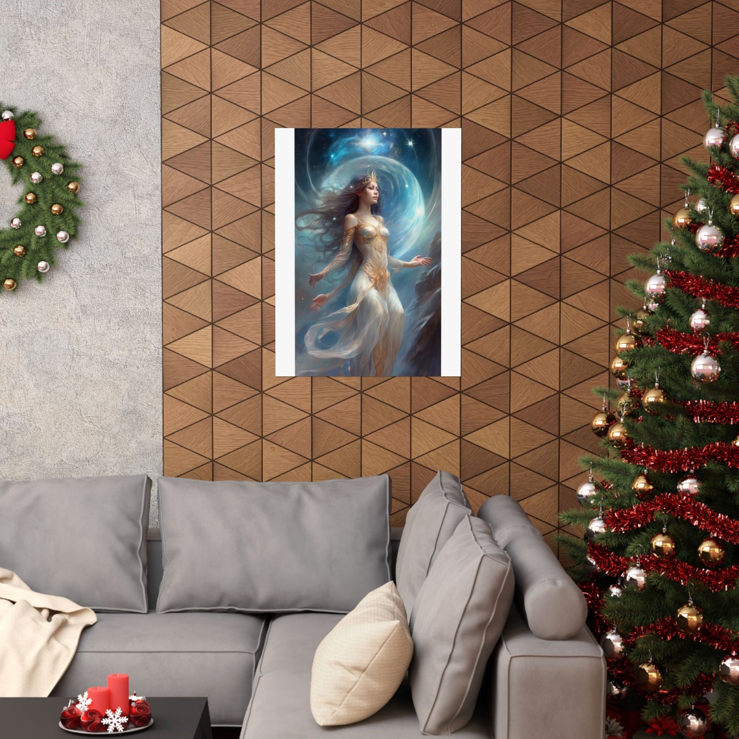 Lunar Celestial Queen Fantasy Portrait Poster