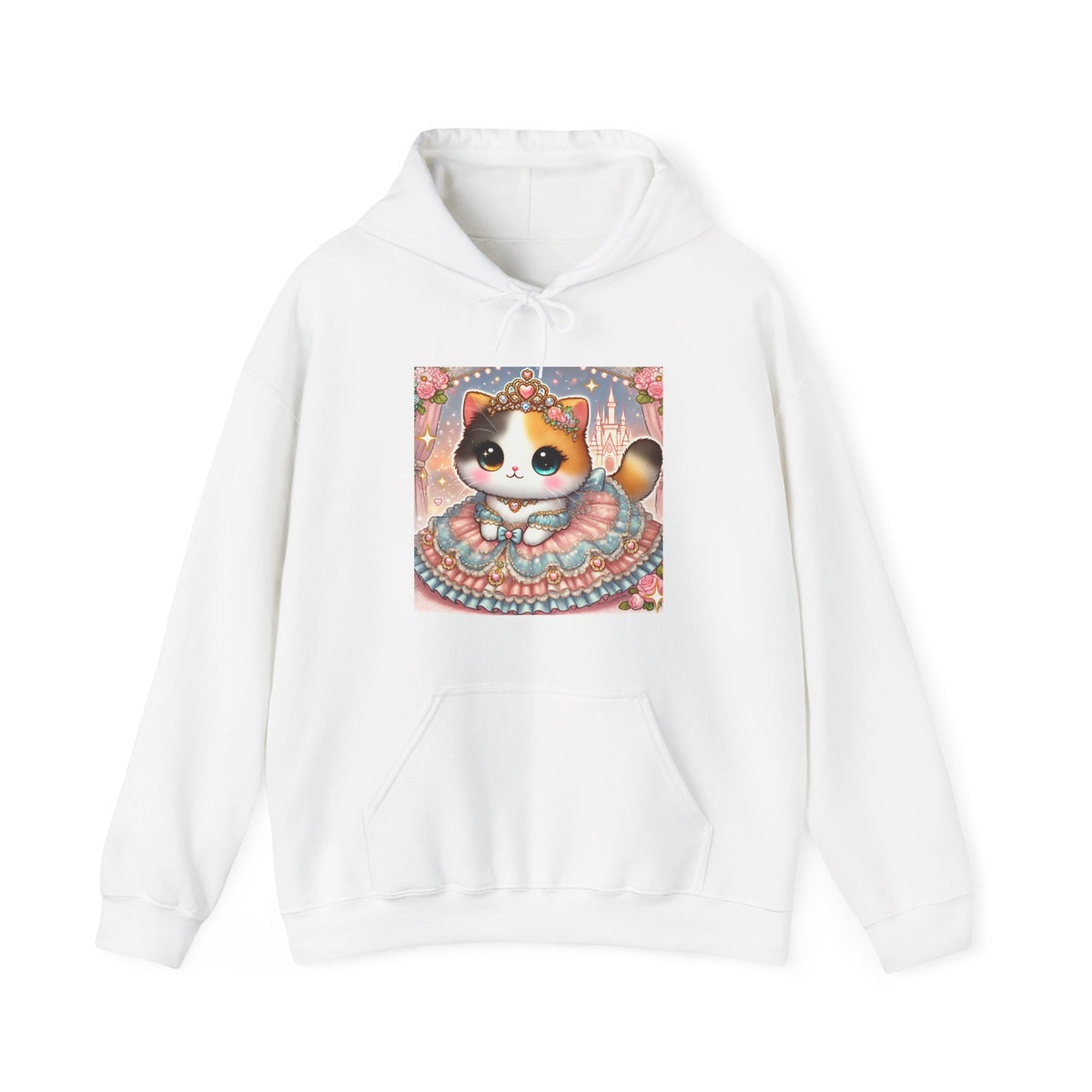 Pastel Princess Calico Cat Fantasy Hoodie