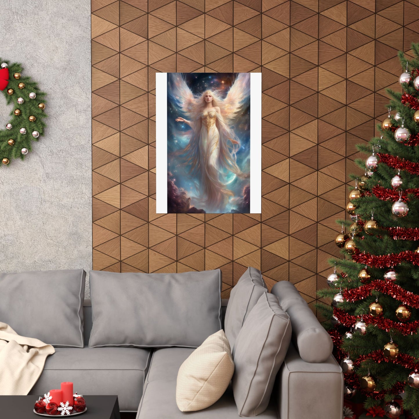 Celestial Winged Heroine Fantasy Portrait Poster