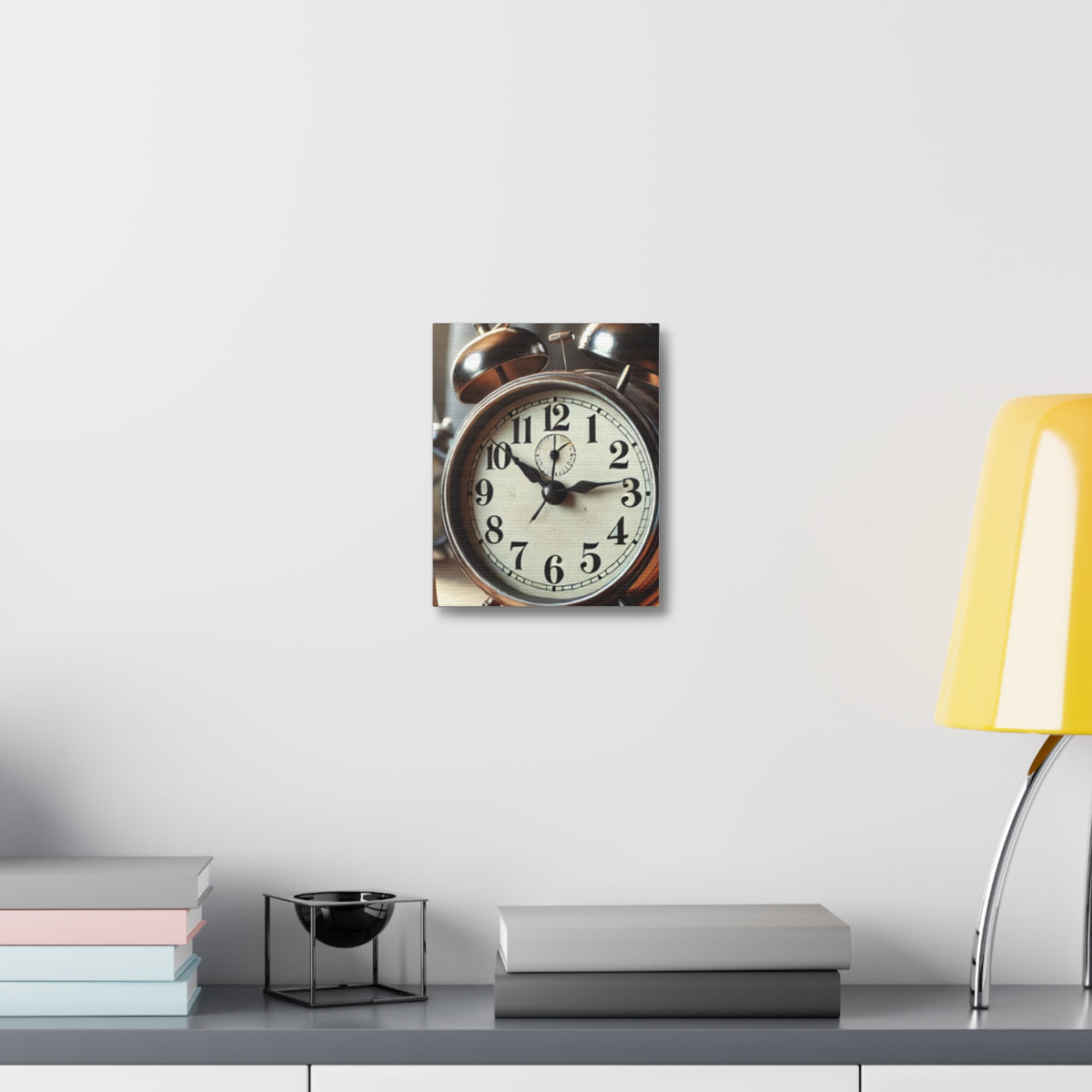 Vintage Alarm Clock Morning Routine Classic Clock Canvas Art
