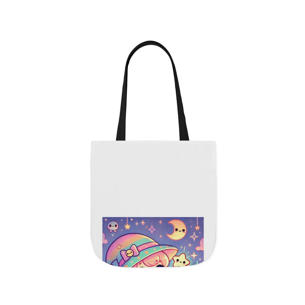 Kawaii Moon Wand Pastel Fantasy Art Canvas Tote Bag