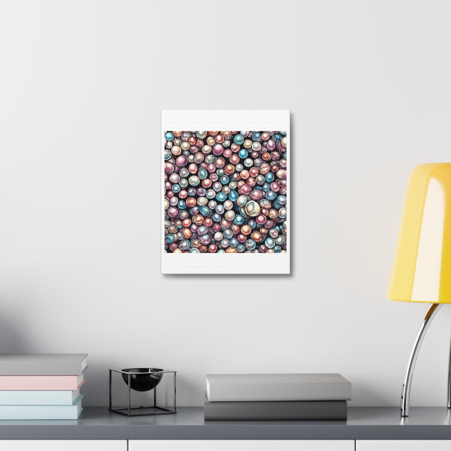 Pearl Bubble Pattern Abstract Gift Art Canvas