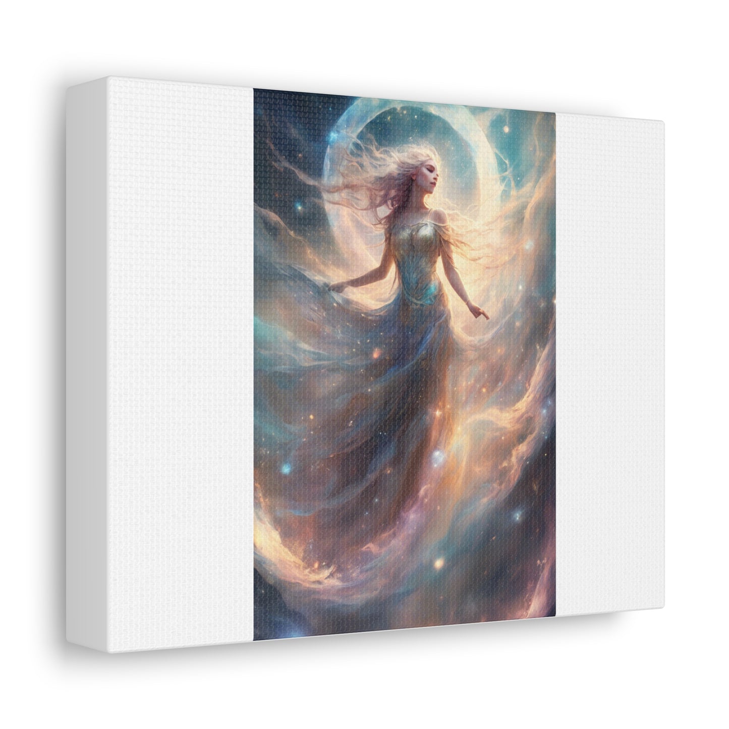 Moonlit Celestial Dancer Fantasy Portrait Canvas
