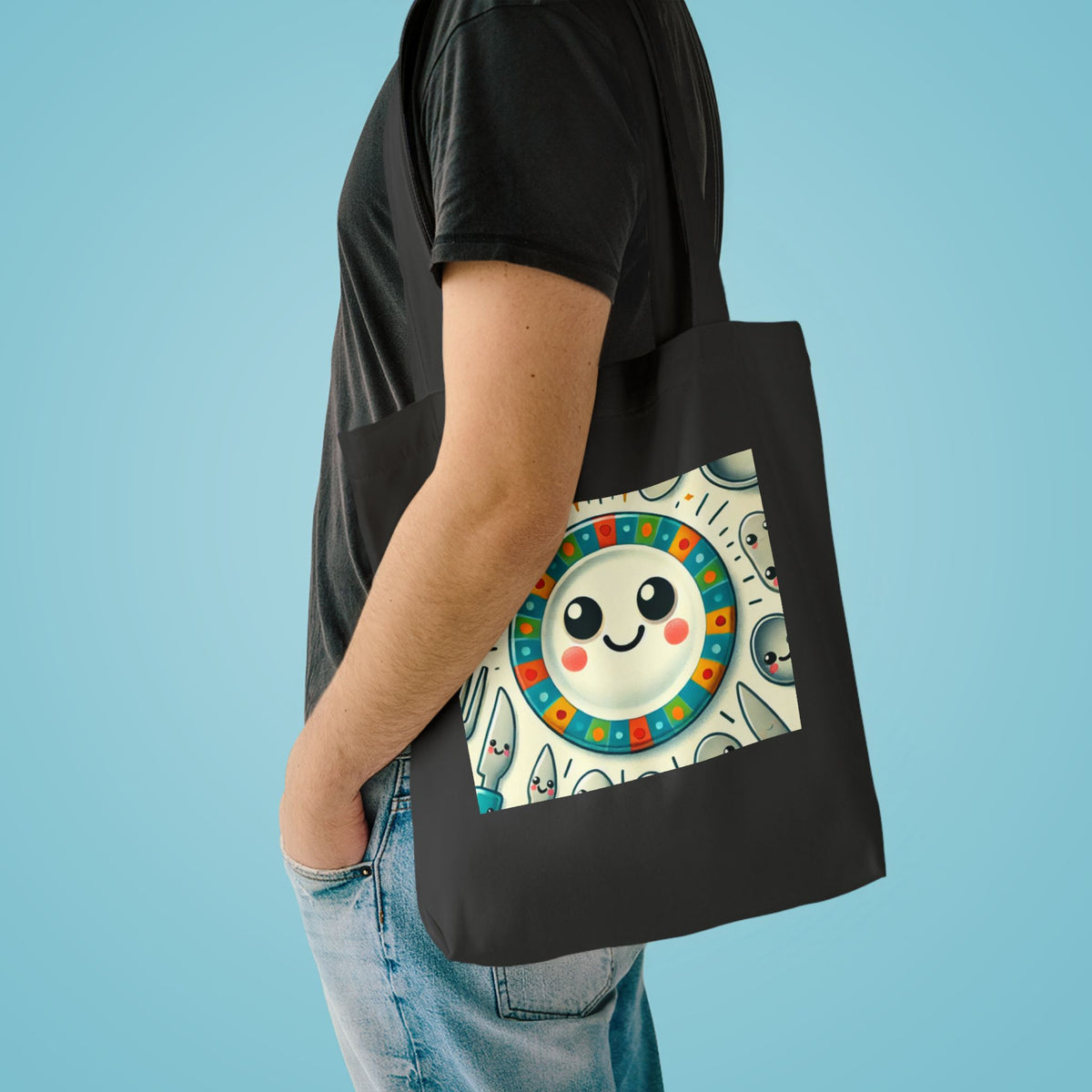 Happy Little Kitchen Club Kawaii Food Lover Market Tote Bag for Bakers