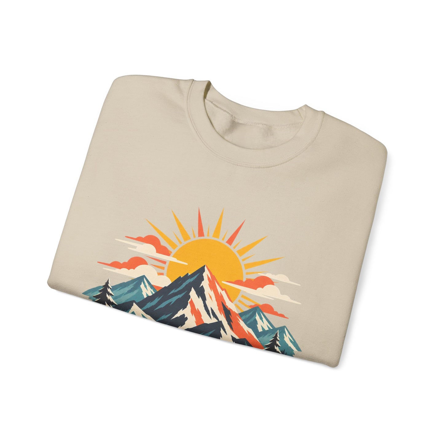 Alpine Sunrise River Mountain Adventure Sweatshirt