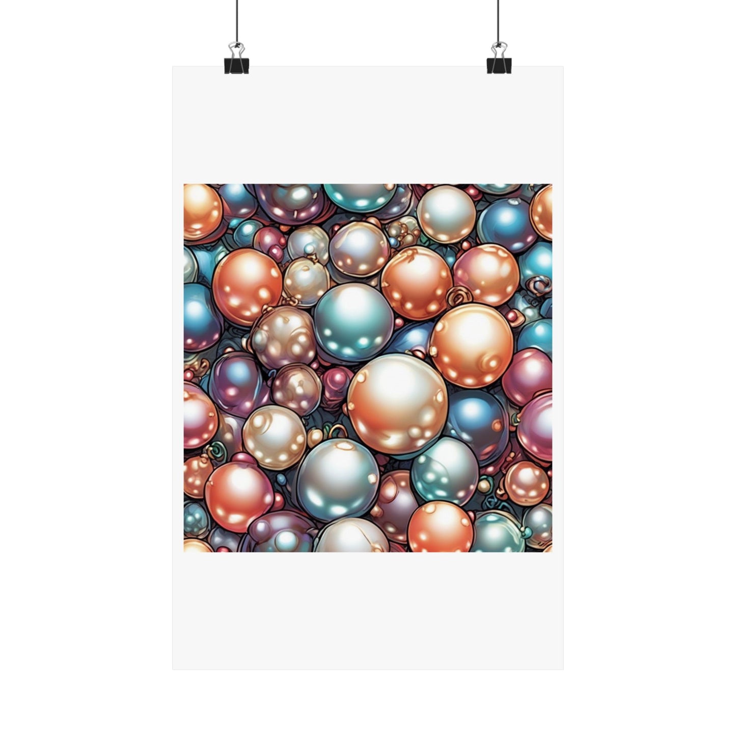 Glossy Orb Marble Abstract Gift Art Poster