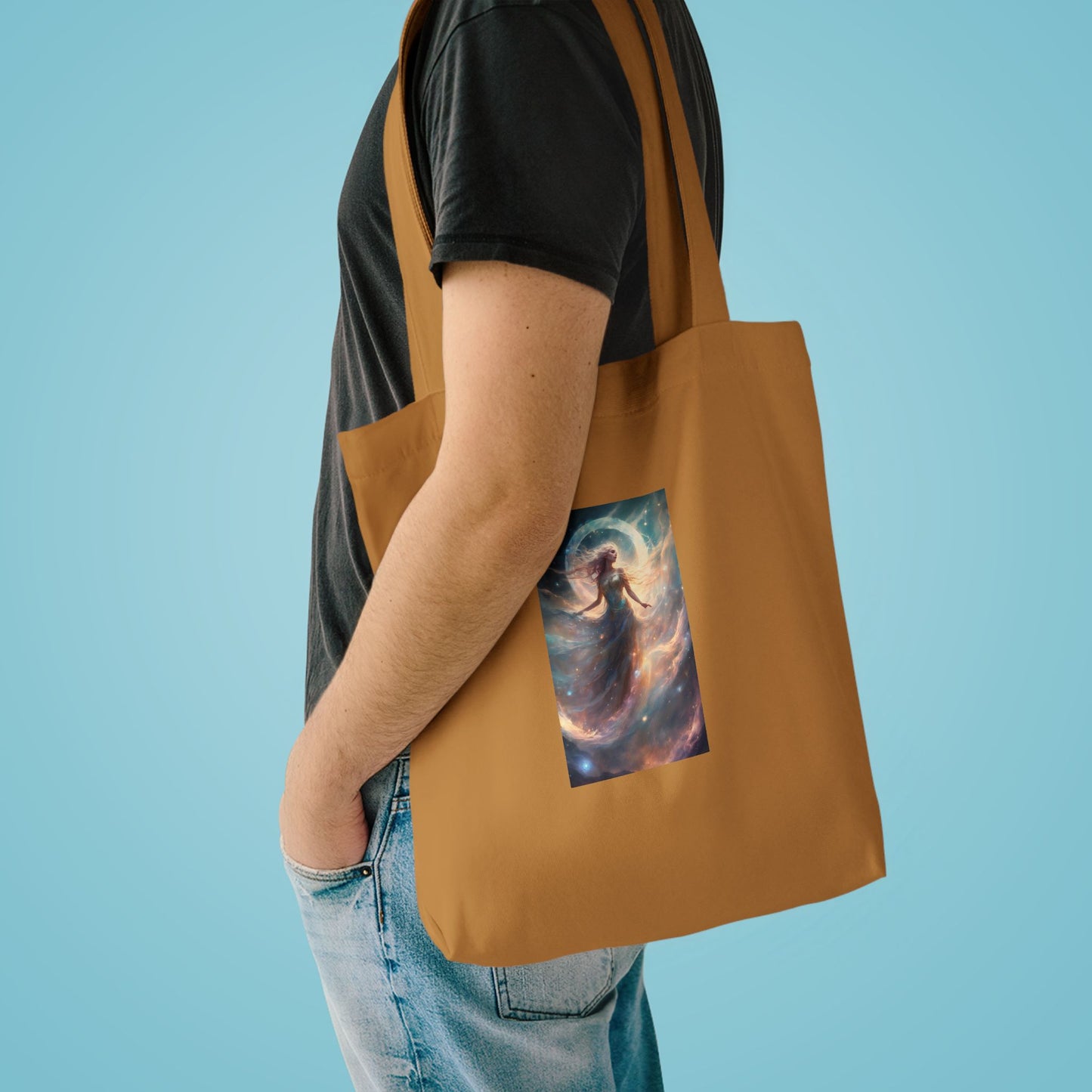 Moonlit Celestial Dancer Fantasy Portrait Tote Bag