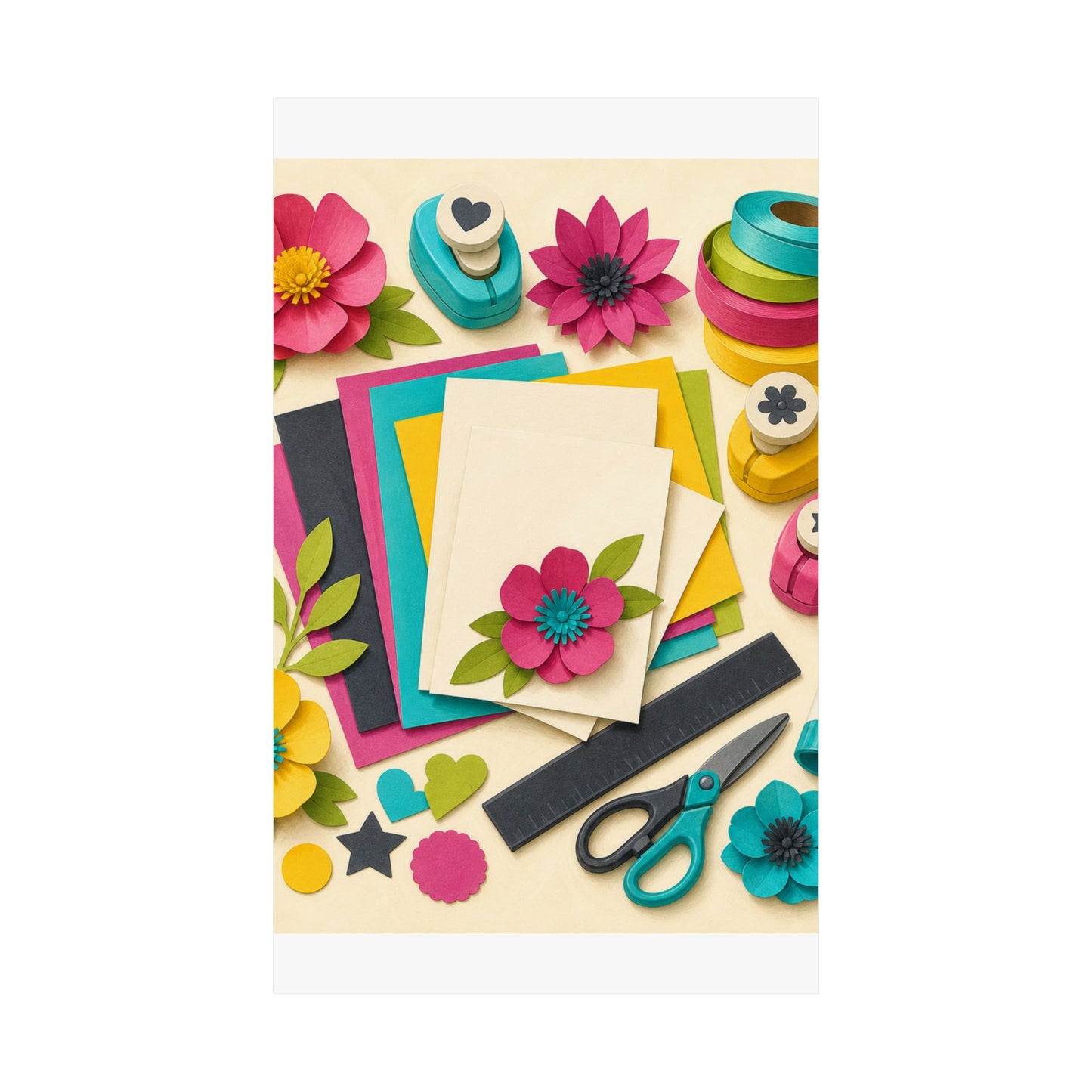 Bright Paper Crafting Hobby Poster