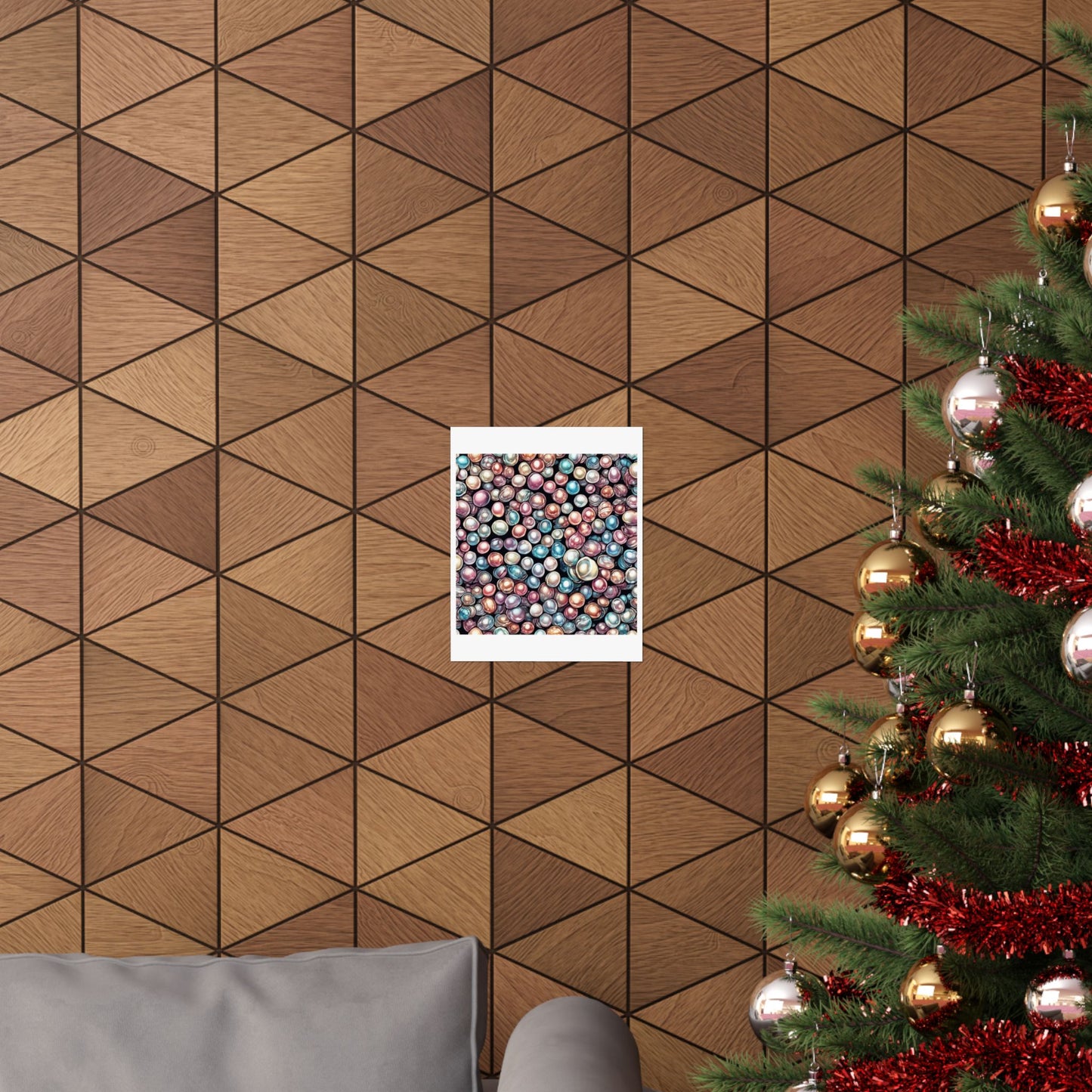 Pearl Bubble Pattern Abstract Gift Art Poster