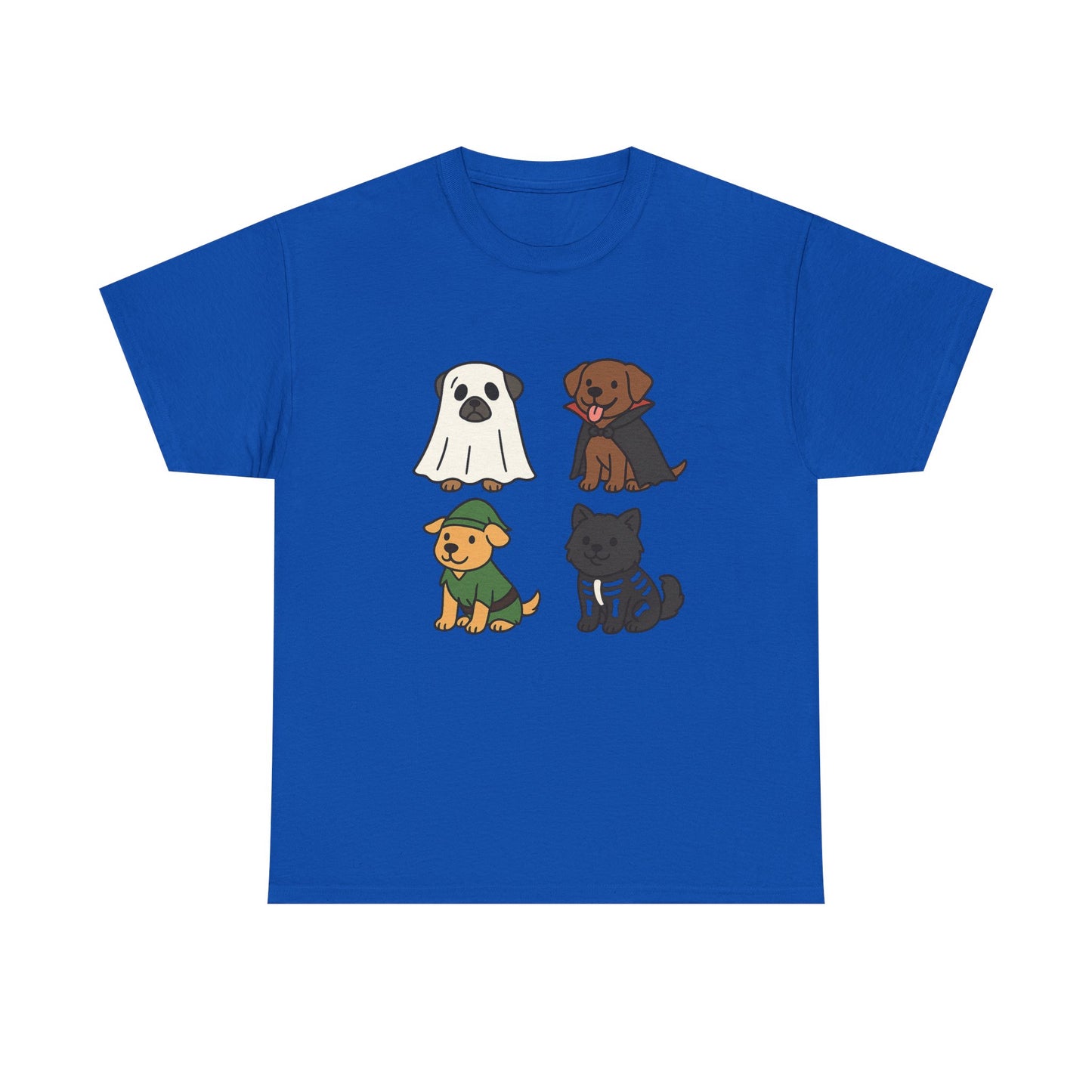 Cute Pet Ghosts Unisex Heavy Cotton Tee - Dog Lover T-Shirt, Animal Tee, Halloween Shirt, Gift for Pet Owners, Funny Retriver
