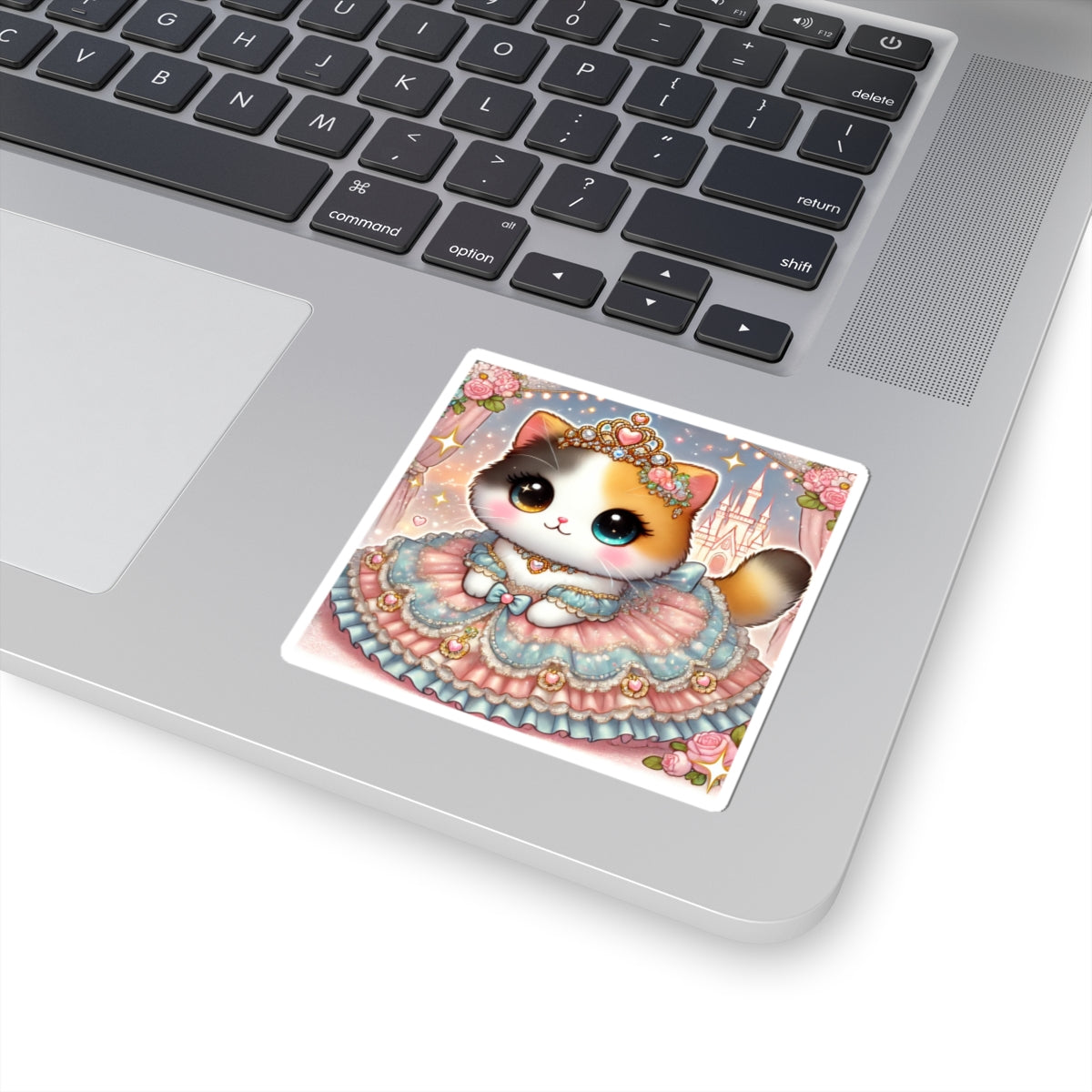 Pastel Princess Calico Cat Fantasy Sticker