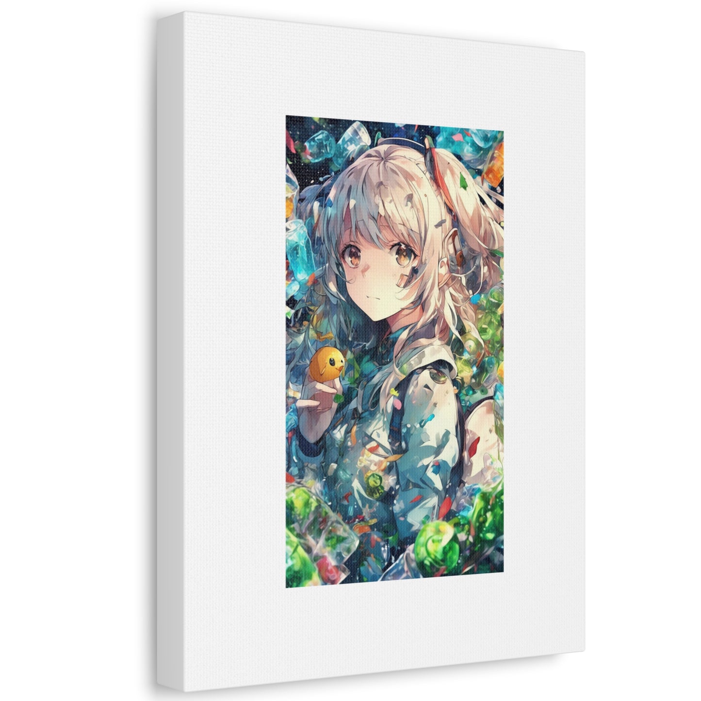 Crystal Bottle Anime Portrait Bright Room Canvas