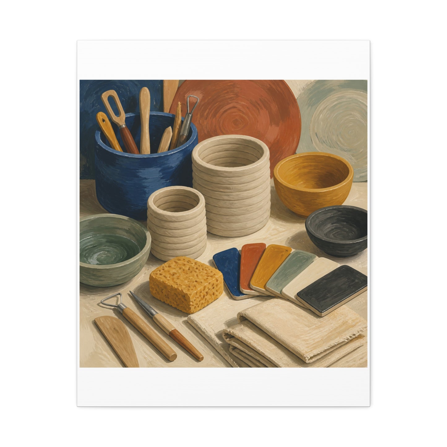 Handbuilt Ceramics Studio Art Canvas Art