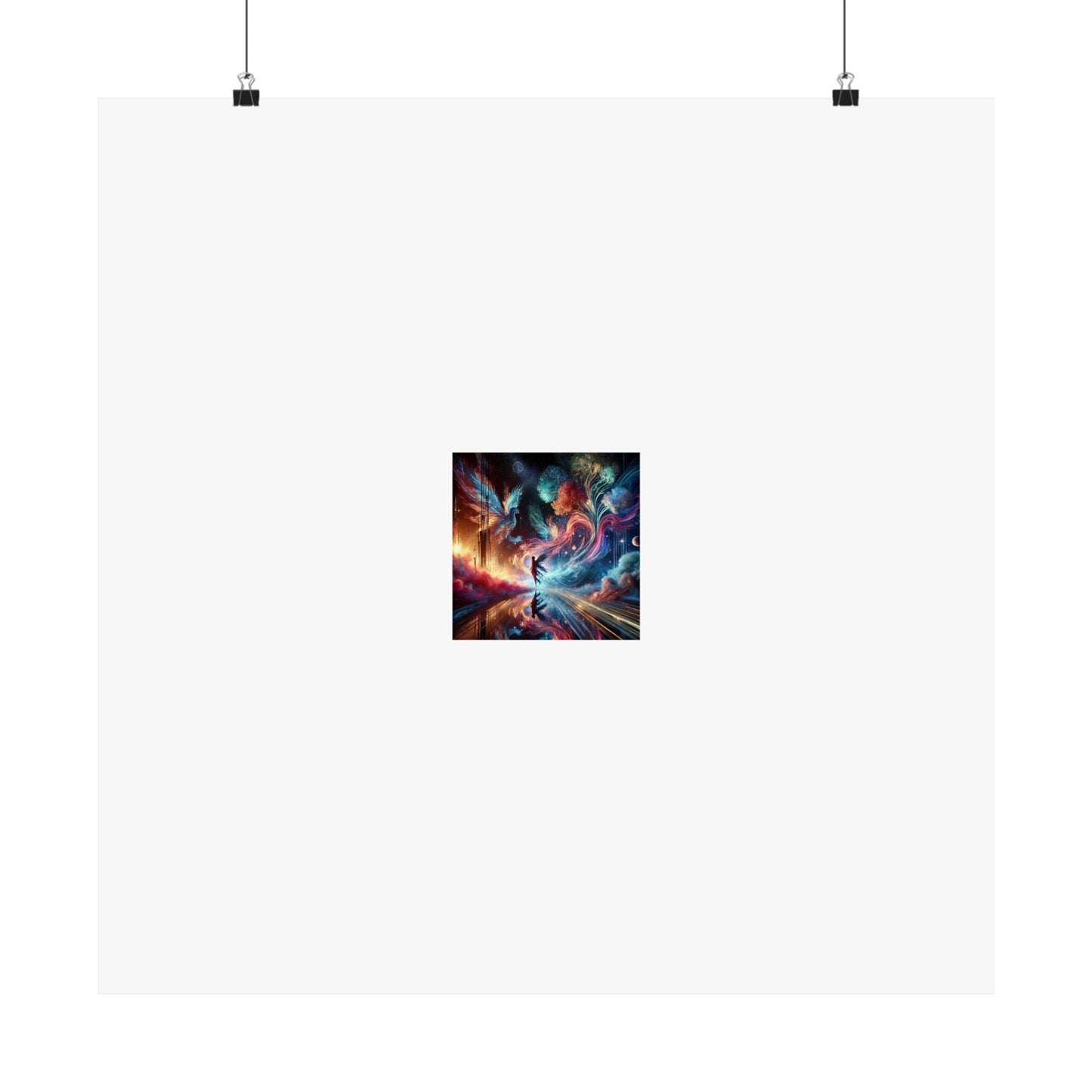 Cosmic Aurora Dancer Dreamscape Celestial Dance Poster