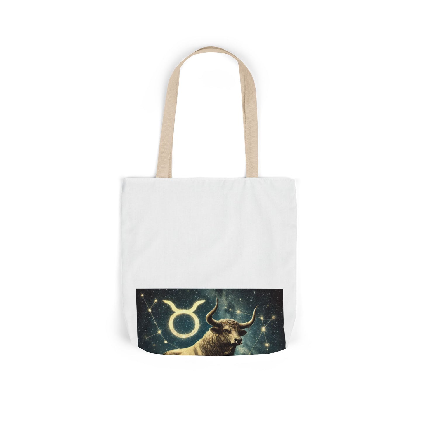 Taurus Bull Constellation Celestial Canvas Tote Bag