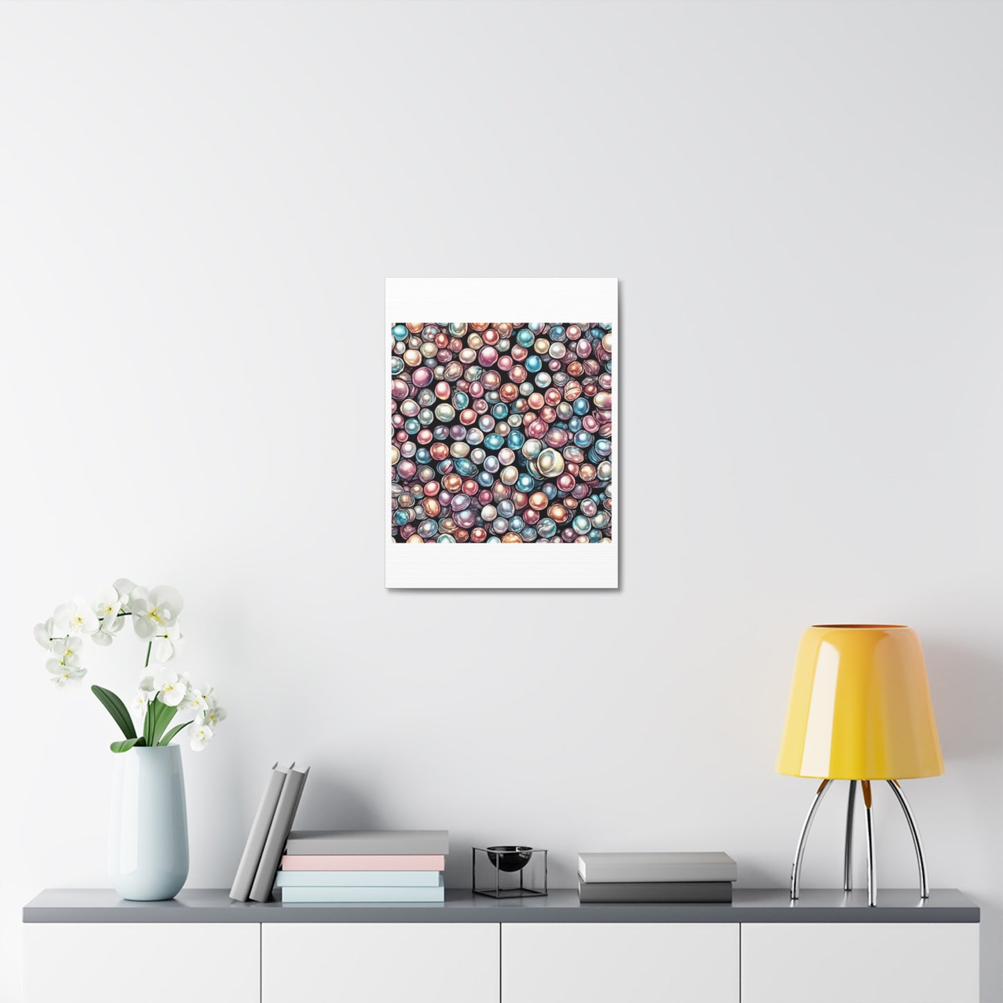 Pearl Bubble Pattern Abstract Gift Art Canvas