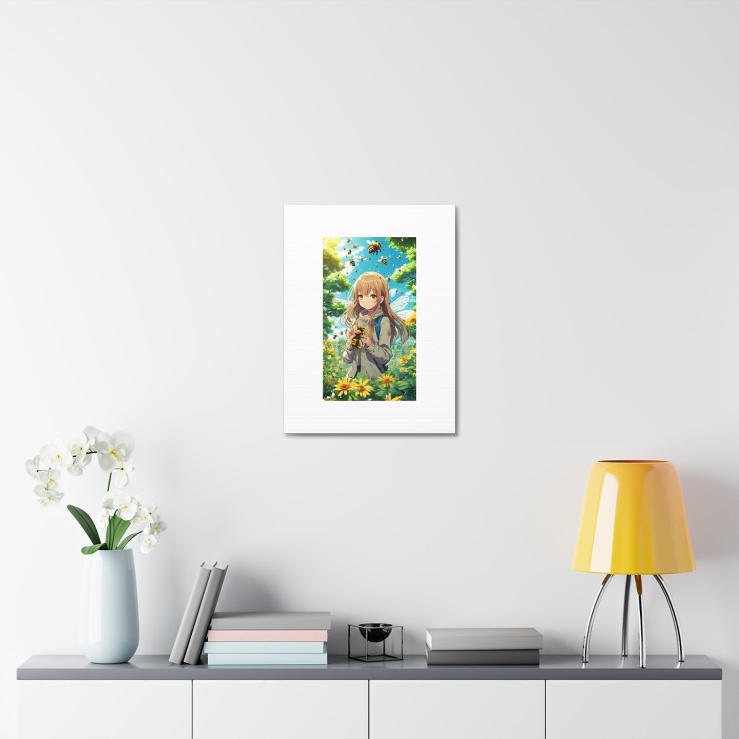 Bee Fairy Garden Anime Nature Art Canvas