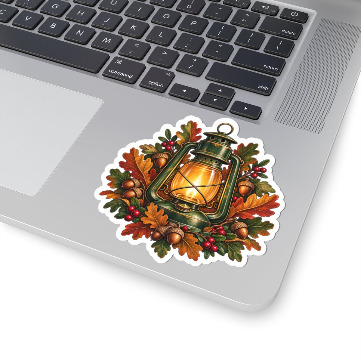 Autumn Oak Lantern and Acorns Sticker