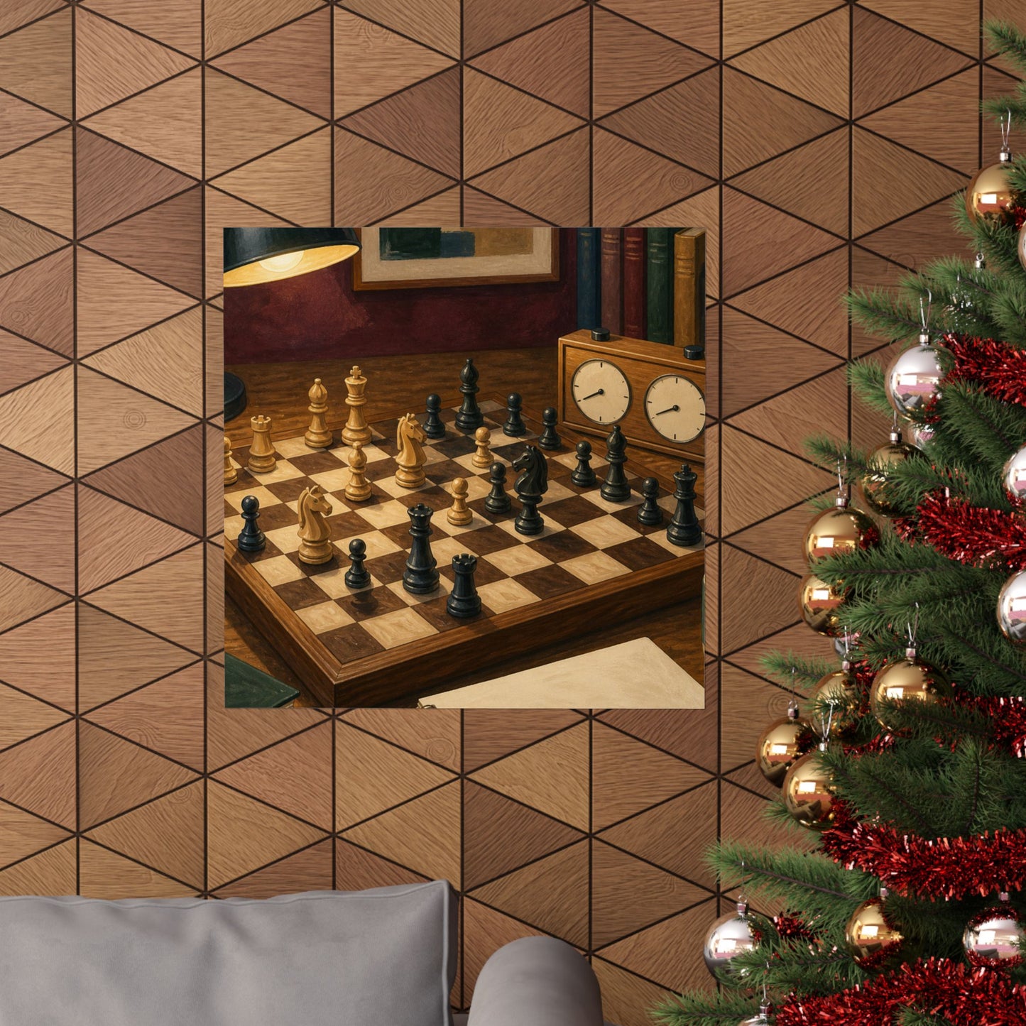 Cozy Chess Strategy Game Hobby Poster