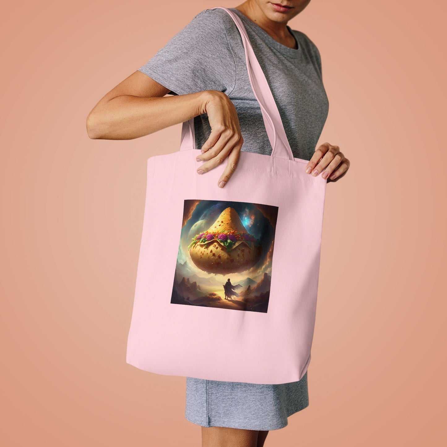 Cosmic Taco Planetoid Surreal Food Fantasy Art Tote Bag